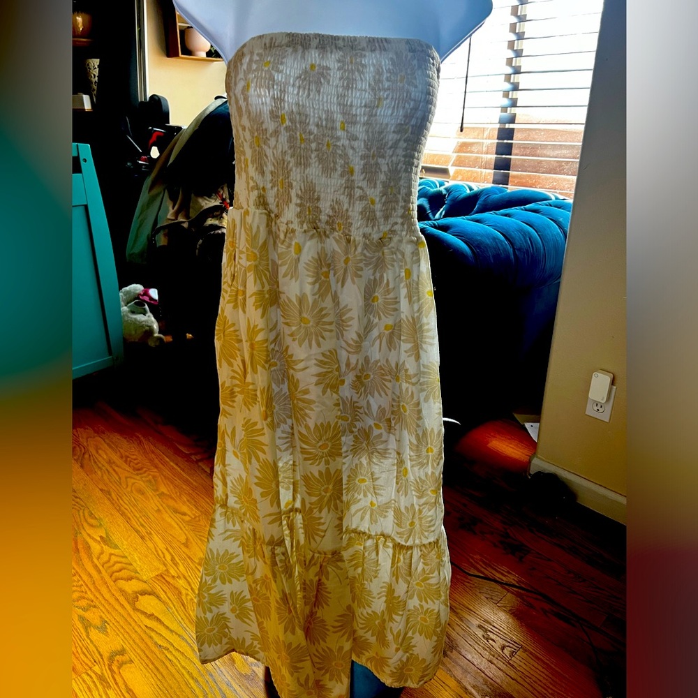 Strapless maxi dress